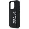 Etui Karl Lagerfeld HC Grained PU Cardslot Metal Signature do iPhone 16 Pro czarny